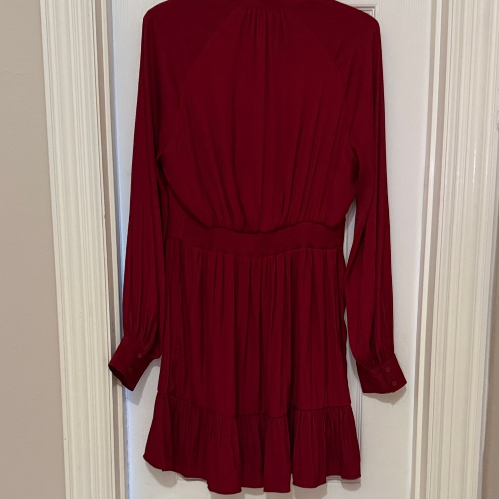 Banana Republic Deep Red Long Sleeve Dress - Picture 6 of 8
